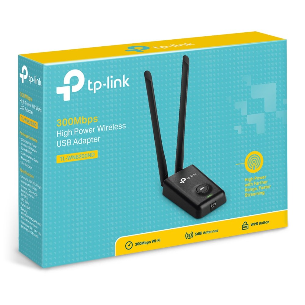 TP-Link TL-WN8200ND | Wi-Fi 4 USB Adapter | 300 Mbps | 2,4 GHz | Zwart - Afbeelding 4