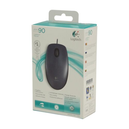 Logitech M90 | Bekabelde Muis | Links- en Rechtshandig | USB-A | 1000 DPI | Zwart