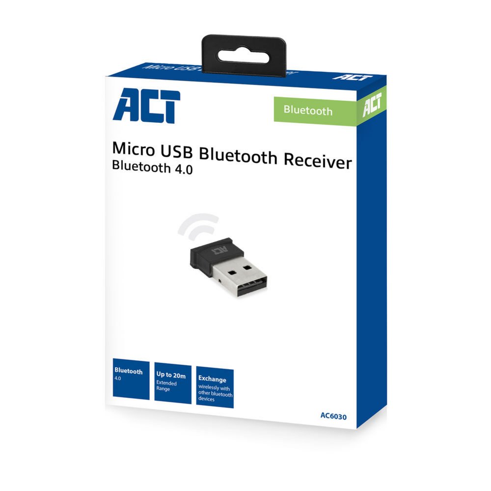 ACT AC6030 | Bluetooth USB-adapter | 3 Mbps | Zwart - Afbeelding 3